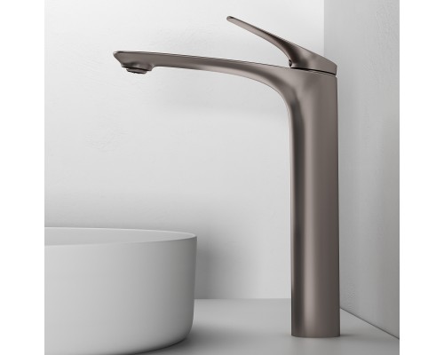 Смеситель д/раковины Abelsberg Perfecta INF60102BN высокий, титан