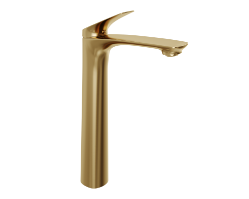 Смеситель д/раковины Abelsberg Perfecta INF60102BG высокий, королевское золото