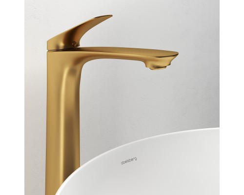 Смеситель д/раковины Abelsberg Perfecta INF60102BG высокий, королевское золото