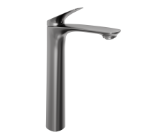 Смеситель для раковины Abelsberg Perfecta INF60102GM высокий, космическая сталь