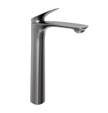 Смеситель для раковины Abelsberg Perfecta INF60102GM высокий, космическая сталь