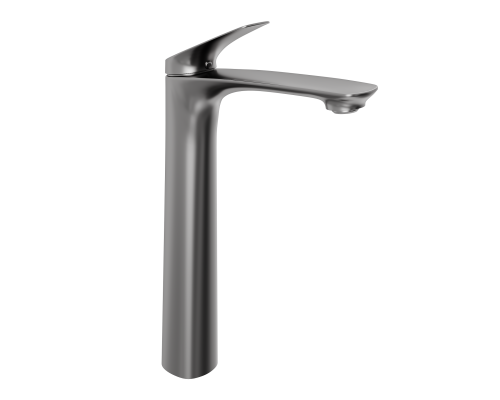 Смеситель д/раковины Abelsberg Perfecta INF60102GM высокий, космическая сталь