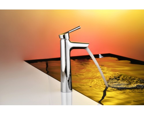 Смеситель д/раковины Abelsberg Solida AMF20091CH высокий, глянцевый хром