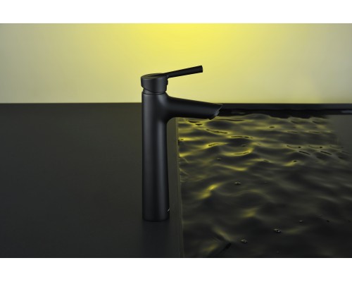 Смеситель д/раковины Abelsberg Solida AMF20091MB высокий, вулканический черный