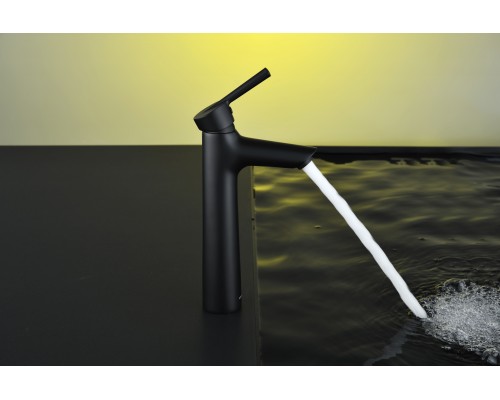 Смеситель д/раковины Abelsberg Solida AMF20091MB высокий, вулканический черный