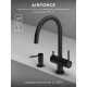 Смеситель д/кухни Abelsberg Aera AWF70029MB с фильтром д/воды, цвет вулканический черный