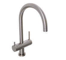 Смеситель для кухни Abelsberg Aera AWF70029BN с возможностью подключения фильтра для воды, цвет титан, PVD покрытие