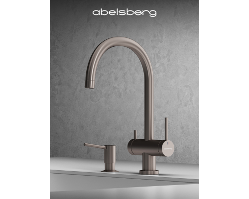 Смеситель д/кухни Abelsberg Aera AWF70029BN с фильтром д/воды, цвет титан