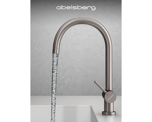 Смеситель д/кухни Abelsberg Aera AWF70029BN с фильтром д/воды, цвет титан