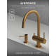 Смеситель д/кухни Abelsberg Aera AWF70029BG с фильтром д/воды, цвет королевское золото