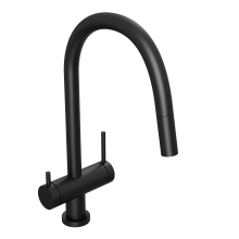 Смеситель для кухни Abelsberg Aera EMF71709MB c вытяжным изливом и возможностью подключения фильтра для воды, цвет матовый черный