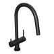 Смеситель д/кухни Abelsberg Aera EMF71709MB c вытяжным изливом и фильтром д/воды, цвет матовый черный