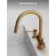 Смеситель д/кухни Abelsberg Aera EMF71709BG c вытяжным изливом и фильтром д/воды, цвет королевское золото
