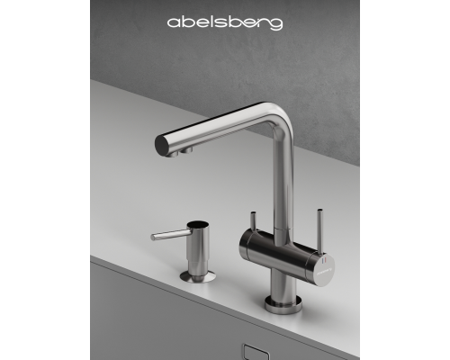 Смеситель д/кухни Abelsberg Pura UVF70929CH c фильтром д/воды, цвет глянцевый хром