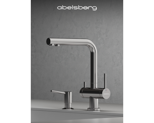 Смеситель д/кухни Abelsberg Pura UVF70929CH c фильтром д/воды, цвет глянцевый хром