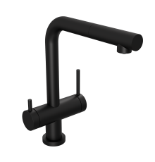 Смеситель для кухни Abelsberg Pura OTF70709MB c вытяжным изливом и возможностью подключения фильтра для воды, цвет матовый черный