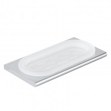 Мыльница Splendy Inspiration R, матовое стекло, хром, IR402VSCR