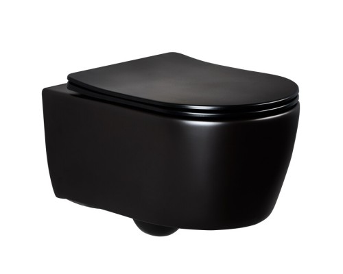 Унитаз Splendy Pride подвесной черный матовый с сиденьем SoftClose, PR10152VTYBM