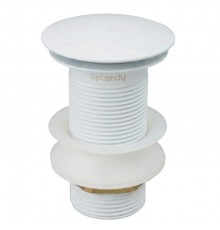 Донный клапан Splendy белый матовый, нажимной Click Clack 1 1/4", AA3071NORMWM