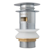 Донный клапан Splendy с переливом, нажимной Click Clack, хром, AA3071YORMCR