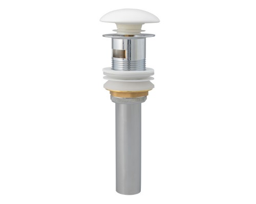 Донный клапан Splendy с переливом, нажимной, белый матовый, 1 1/4", AA3071YURKWM