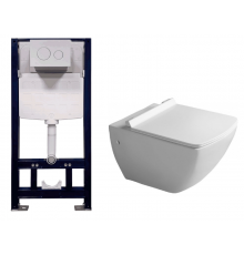 Подвесной унитаз Splendy Isvea Purita белый с инсталляцией Stable и клавишей хром, ST3011TPRCR/10PL02007SV/40S80200I Set