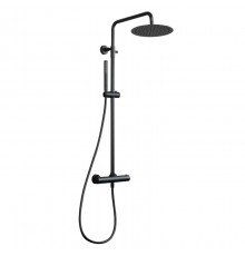 Душевая стойка Splendy Relax P, черный матовый, термостатический смеситель, RP208XTR25C1BM