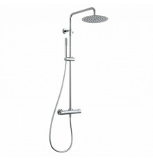 Душевая стойка Splendy Relax P, хром, с термостатом и круглым верхним душем 250 мм, RP208XTR25C1CR