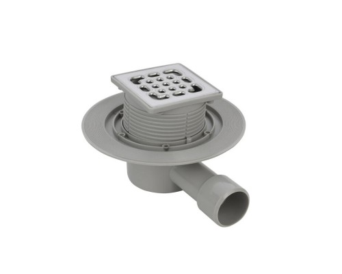 Трап Splendy Faith горизонтальный с хромированной решеткой 100x100 мм, FA304GKYCR