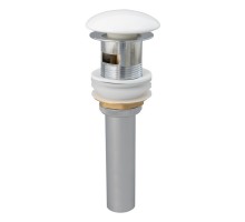 Донный клапан Splendy с переливом, нажимной Click Clack, белый 1 1/4", AA3071YURKW