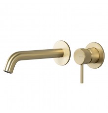 Смеситель для раковины Splendy Passion, настенный, золото матовое, PA201205UK2GM