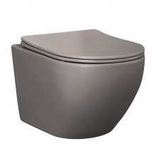 Унитаз подвесной Splendy Light, серый матовый с глянцевой серой чашей, LI10152VTYDMD