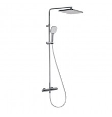 Душевая стойка Splendy Relax S, хром, с термостатом и прямоугольным верхним душем 360x240 мм, RS208XTP36S3CR