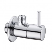 Вентиль запорный угловой Splendy хром 3/8" настенный, AA206NA8PCR