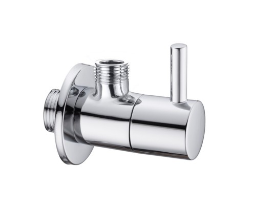 Вентиль запорный угловой Splendy хром 3/8" настенный, AA206NA8PCR