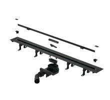 Дренажный канал Splendy Vario Drain, черный матовый, 110x300-1200x150 мм, VD30512KYBM