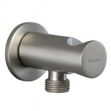 Шланговое подсоединение Splendy с круглым отражателем и держателем, никель брашированный, AA215YRLNB