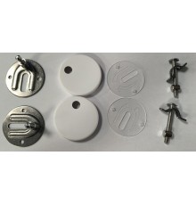 Петли для сиденья унитаза Splendy, белые, диаметр накладки 50 мм, комплект 2 шт, AA1123H50AW