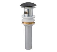 Донный клапан Splendy с переливом, черный матовый, 1 1/4", AA3071YURKBM