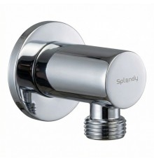 Шланговое подсоединение Splendy с круглым отражателем, хром, AA215NRLCR