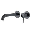 Смеситель для раковины Splendy Passion, настенный, хром черный, PA201205UK2BC