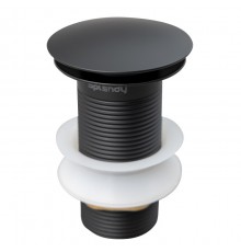 Донный клапан Splendy черный матовый 1 1/4" нажимной Click Clack, AA3071NORMBM