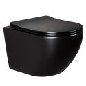Унитаз подвесной Splendy Light, черный матовый, безободковый, LI10152VTYBMB