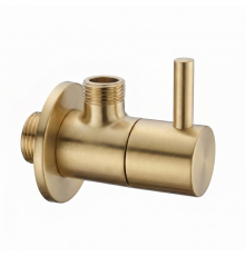 Вентиль запорный угловой Splendy, 3/8", золото матовое брашированное, AA206NA8PGM
