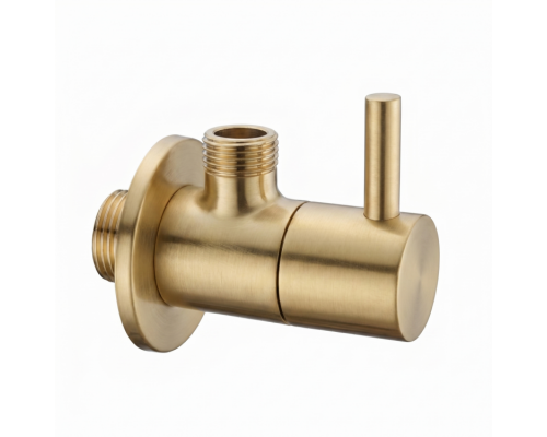 Вентиль запорный угловой Splendy, 3/8", золото матовое брашированное, AA206NA8PGM