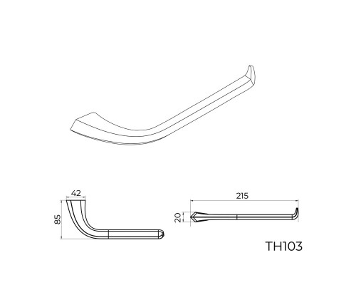 Полотенцедержатель Knotlor TH103C, хром