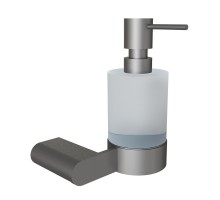 Дозатор жидкого мыла Knotlor LD102GM, оружейная сталь