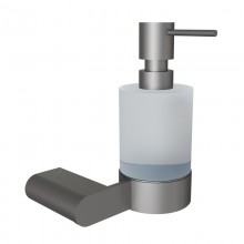 Дозатор жидкого мыла Knotlor LD102GM, оружейная сталь