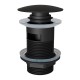 Донный клапан для раковины с переливом Knotlor BM9011BL, черный