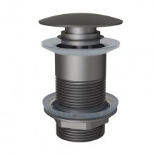 Донный клапан для раковины без перелива Knotlor BM9010GM, оружейная сталь